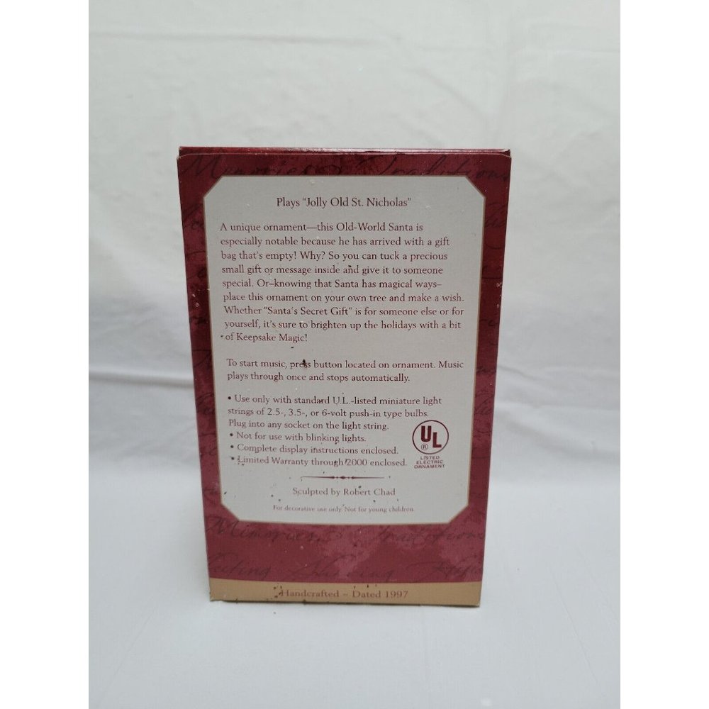 1997 Hallmark Keepsake Santa’s Secret Gift - Music Christmas Ornament Vintage - Picture 9 of 12